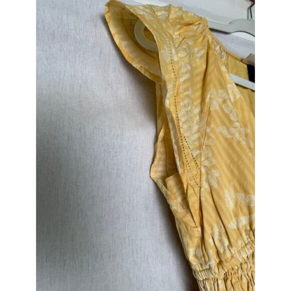 Universal Thread Yellow Striped Seersucker Boho Midi Dress with Pockets Size XXL - Picture 6 of 8